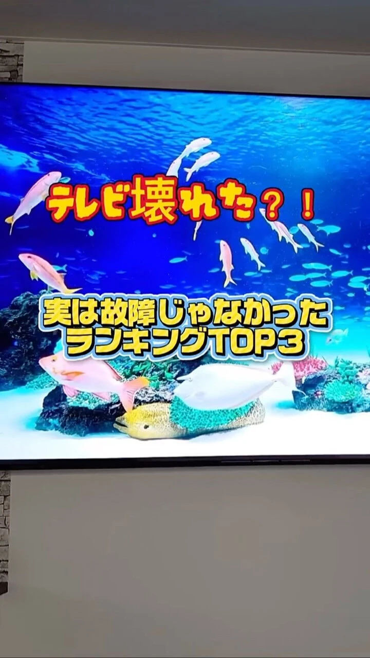 テレビが壊れた！？と思ったら、故障じゃないかも📺