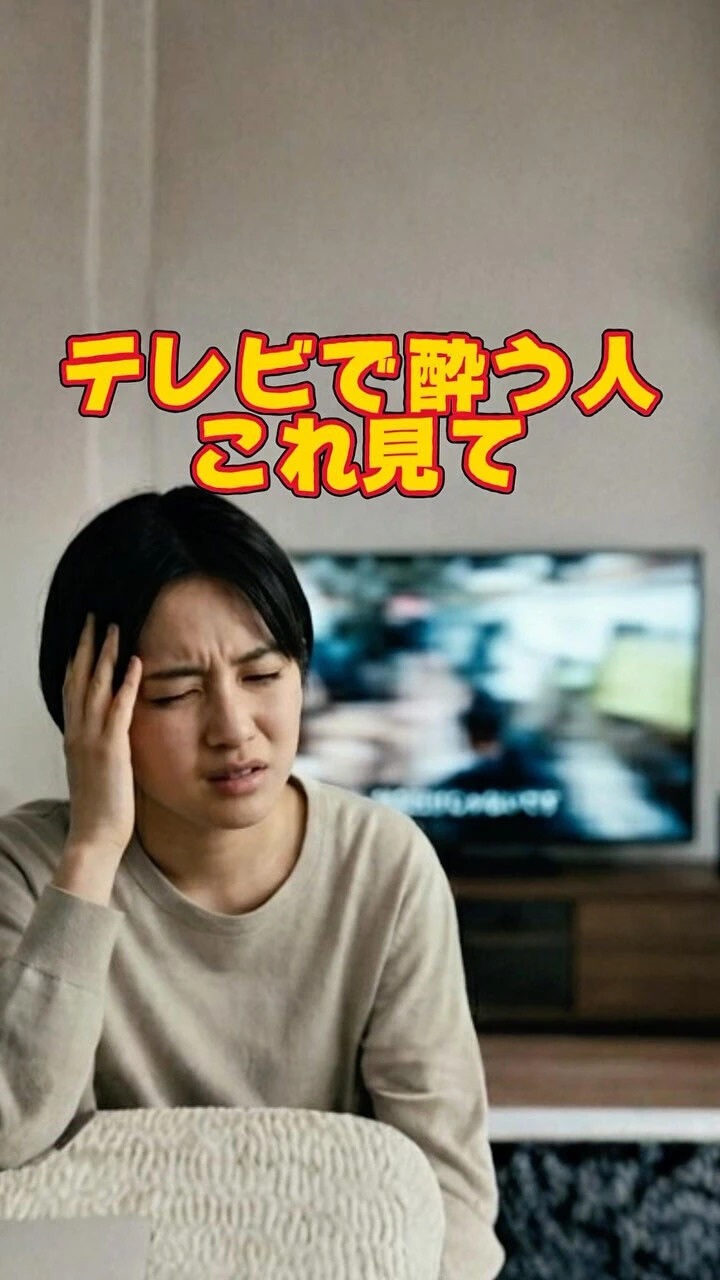 テレビを見ていると、なんだか酔う…？📺